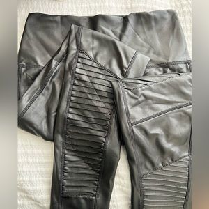 7 For All Mankind faux leather moto style leggings